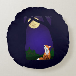 Coussins Ronds Renard de pleine lune