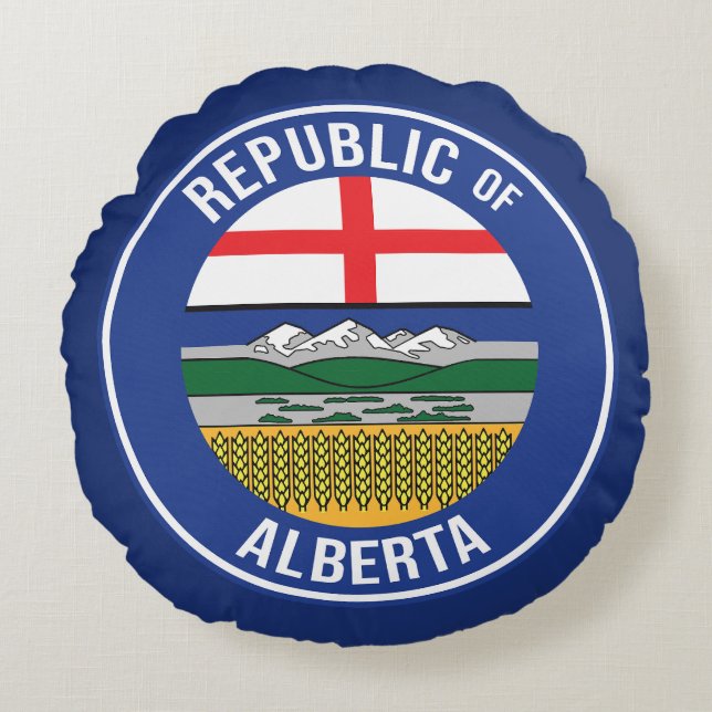 Coussins Ronds République de l'Alberta WEXIT (Devant)