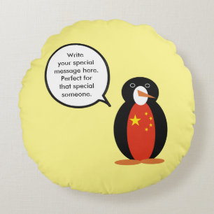 Coussins Ronds République populaire de Chine Mme Pingouin Personn