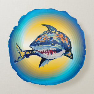 Coussins Ronds Requin "Art by Kids"