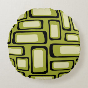 Coussins Ronds Retro Mid-Century Moderne Abstrait