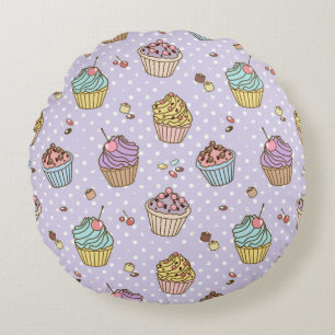 Coussins Ronds Rétro motif de bonbons