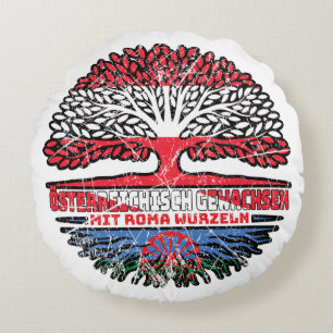 Coussins Ronds Roma Romani Österreichisch Österreich Baum Wurzel