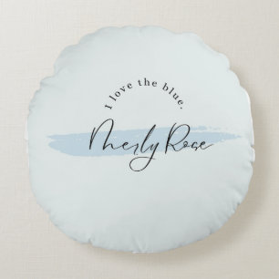 Coussins Ronds Romance Blue Brush Neily Rose