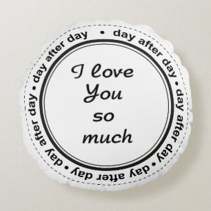 Coussins Ronds Romantique Pour Lui, Elle, Je T'Aime