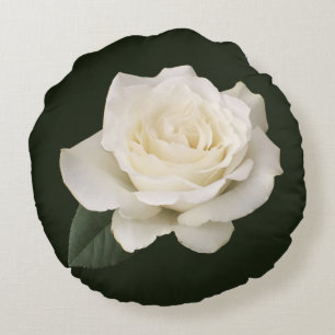 Coussins Ronds Rose Blanche