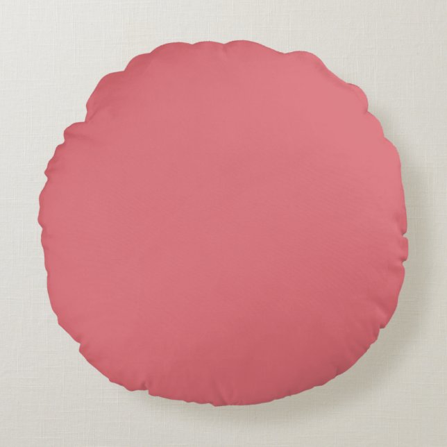 Coussins Ronds Rose bonbon (couleur unie)  (Devant)