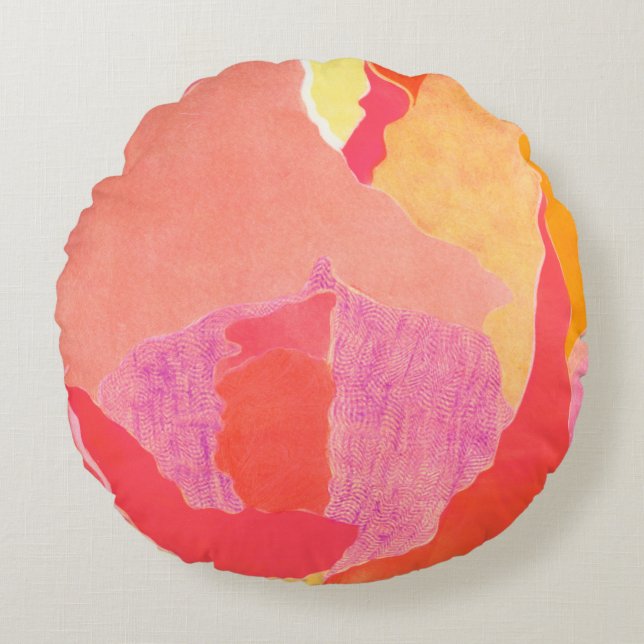 Coussins Ronds Rose de chou IV (Devant)