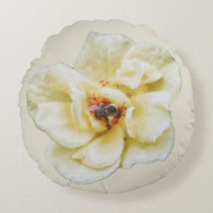 Coussins Ronds Rose et abeille