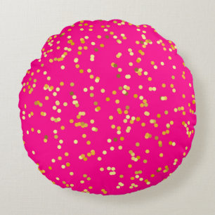 Coussins Ronds Rose et jaune