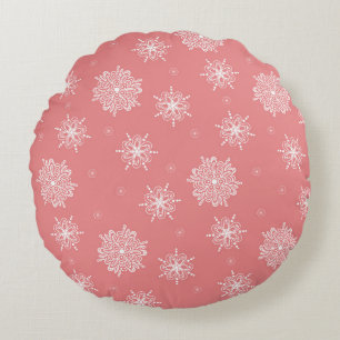 Coussins Ronds Rose Fantaisiste Floral Celeste 40 cm