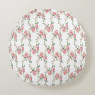 Coussins Ronds Rose Floral Rose Chic Chabby