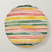 Coussins Ronds Rose Menthe Jaune Vert Points Fruités  (Dos)