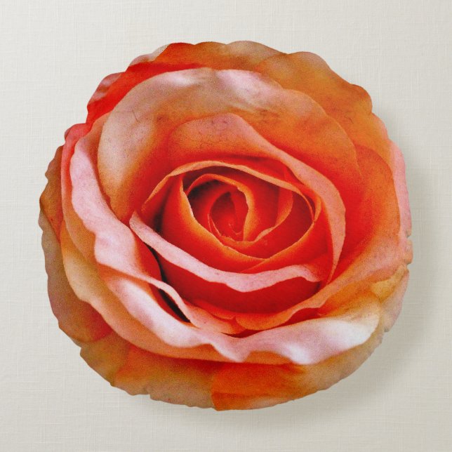 Coussins Ronds Rose pêche (Devant)