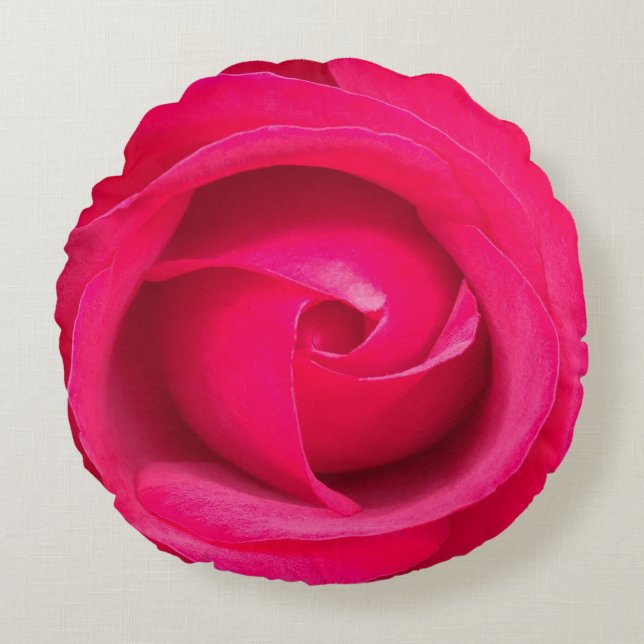 Coussins Ronds Rose rose romantique rouge (Devant)