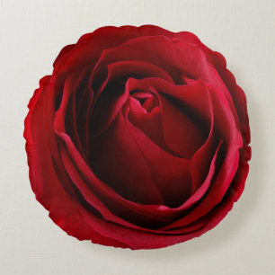 Coussins Ronds rose rouge profond