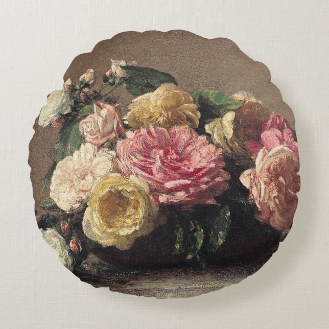 Coussins Ronds Roses dans un plat, 1882 (Devant)