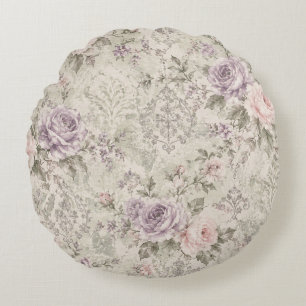 Coussins Ronds Roses roses lavande et rose shabby chic vintage po