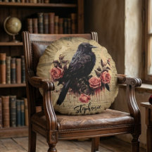 Roses Vintage Corbeau Noir, Fleur de Corbeau Gothi