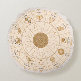 Coussins Ronds Roue occidentale Zodiac