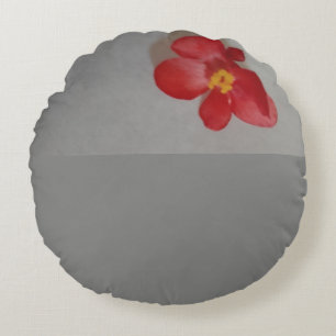 Coussins Ronds Rouge Et Gris