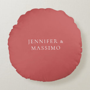 Coussins Ronds Rouge Indien Minimaliste Simple Moderne Esthétique