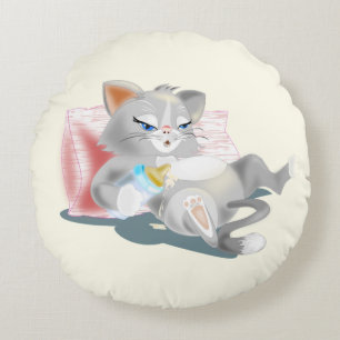 Coussins Ronds Round Pillow, Baby Kitten