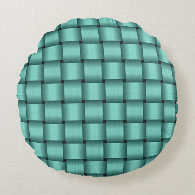 Coussins Ronds Ruban turquoise (Devant)