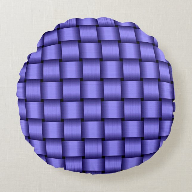 Coussins Ronds Ruban violet profond (Devant)