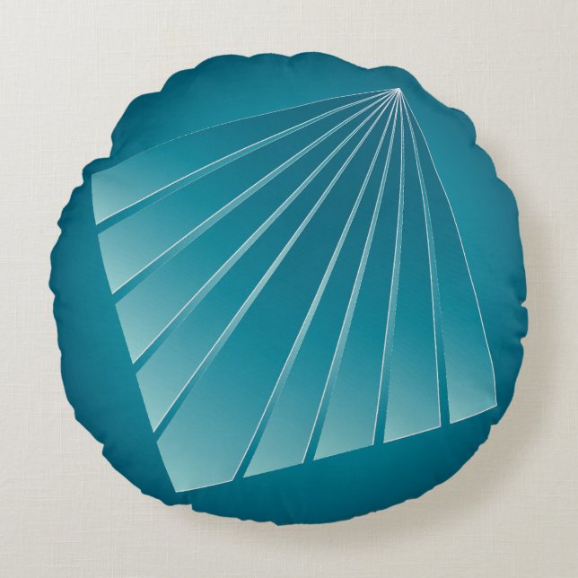 Coussins Ronds Rubans turquoise (Devant)