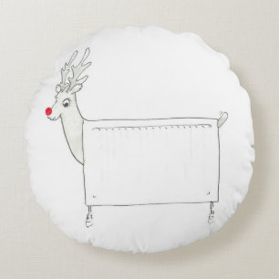 Coussins Ronds Rudolf le radiateur flairé rouge
