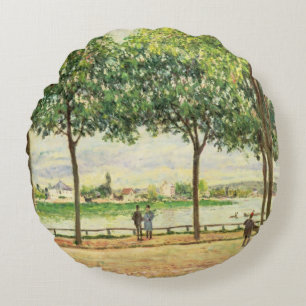 Coussins Ronds Rue d'Alfred Sisley des chataîgners
