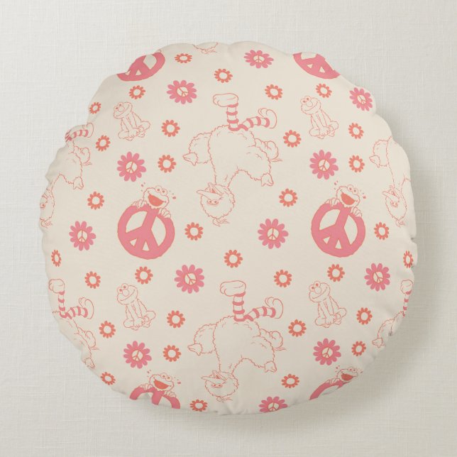 Coussins Ronds Rue Sésame | MOTIF GOOD VIBES (Devant)