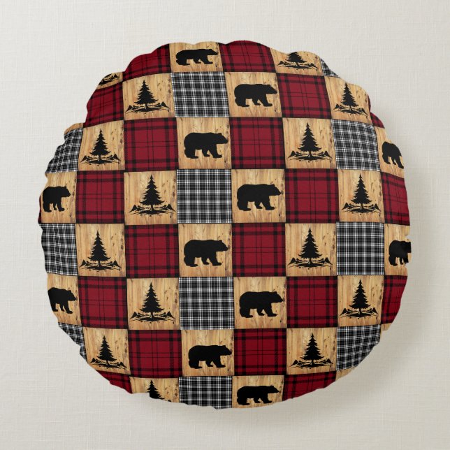Coussins Ronds Rustic Buffalo (Devant)