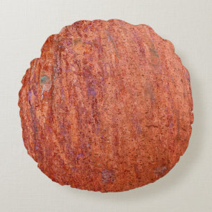 Coussins Ronds Rusty metal plate etched by corrosionabstract, age
