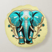 Coussins Ronds Sage en Polyester brossé d'éléphant (Dos)
