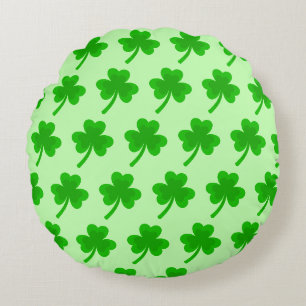 Coussins Ronds Saint Patrick's Day Shamrock Pot of Gold Celtic Kn