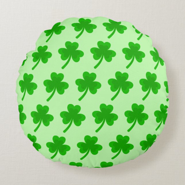 Coussins Ronds Saint Patrick's Day Shamrock Pot of Gold Celtic Kn (Devant)