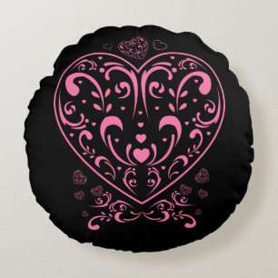 Coussins Ronds Saint Valentin ornemental