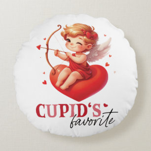 Coussins Ronds Saint Valentin préféré de Cupid