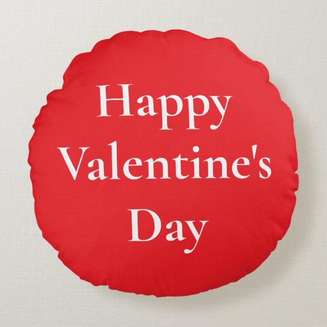 Coussins Ronds Saint Valentin Romantique Rouge mignonne coloré 20 (Devant)