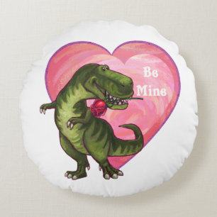 Coussins Ronds Saint Valentin Tyrannosaurus
