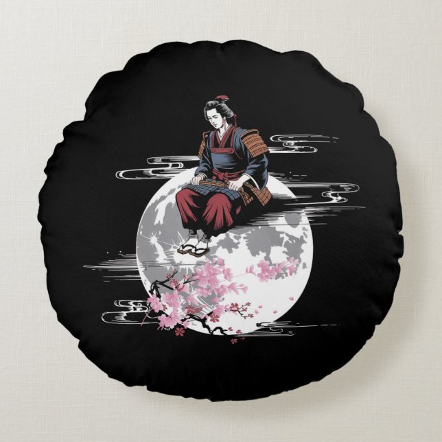 Coussins Ronds Samurai Moon (Devant)