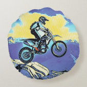 Coussins Ronds Sans peur - Motocross Rider (Dos)