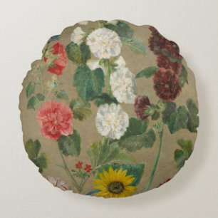 Coussins Ronds Sans titre (fleurs) (huile à bord)