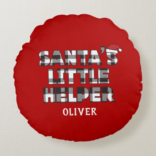 Coussins Ronds Santa's Little Helper Personalized (Devant)