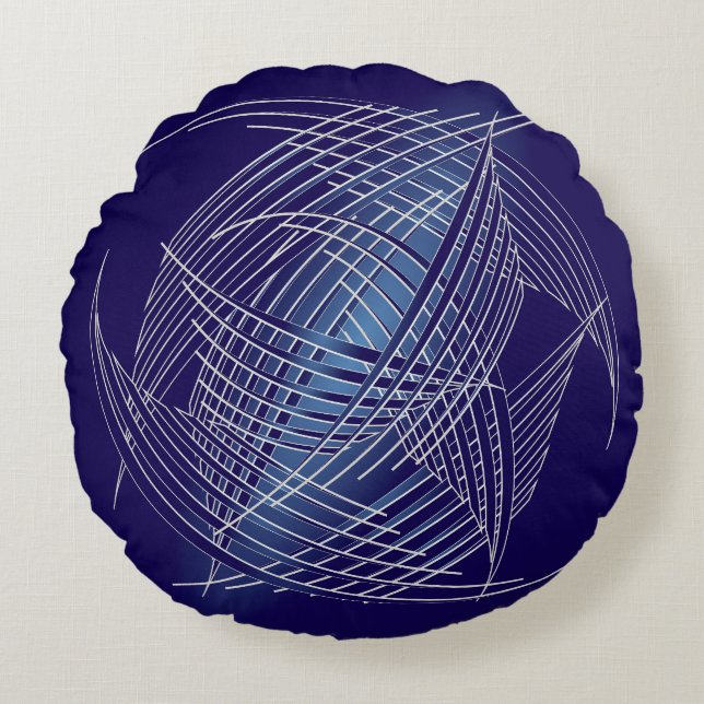 Coussins Ronds Sapphire sphère de fils (Devant)