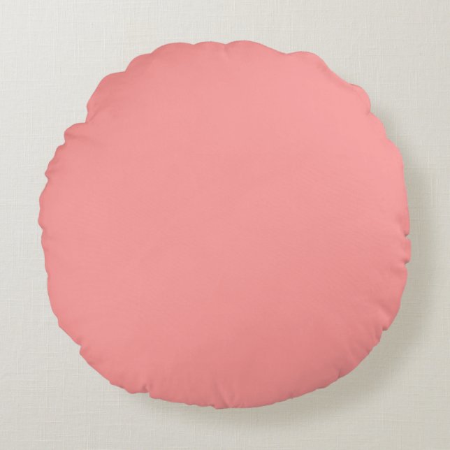 Coussins Ronds Saumon rose Pastel (Devant)