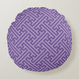 Coussins Ronds Sayagata motif, japonais, violet et rose