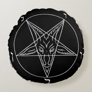 Coussins Ronds Sceau de Baphomet